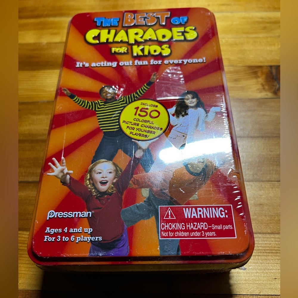 The Best charades for Kids NEW sealed tin box
